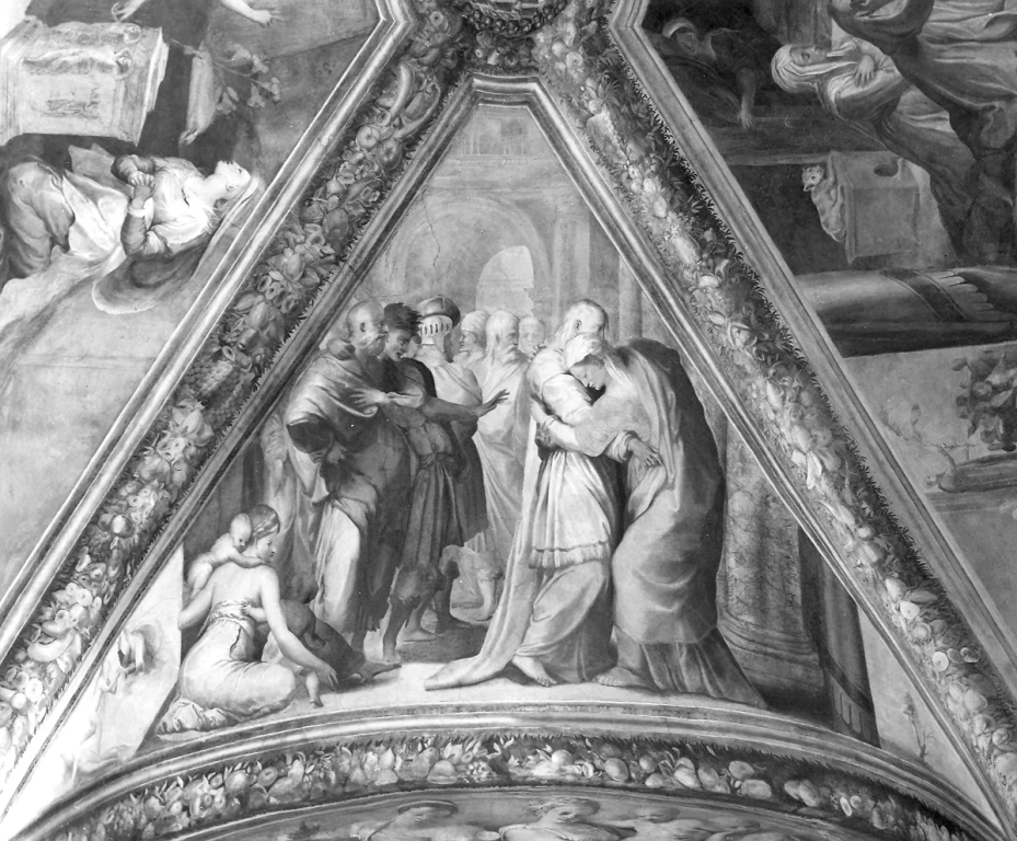 Perin del Vaga - incontro di Sant'Anna e San Gioacchino alla porta aurea, Roma